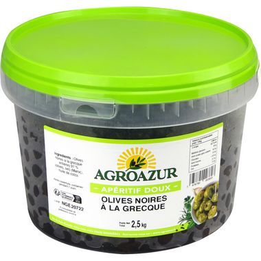 Olives noires à la Grecque dénoyautées