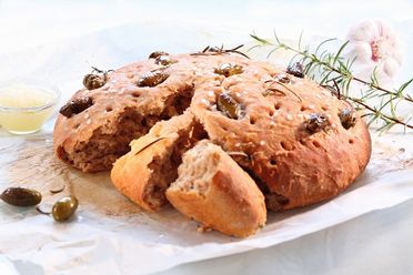 Focaccia aux olives 